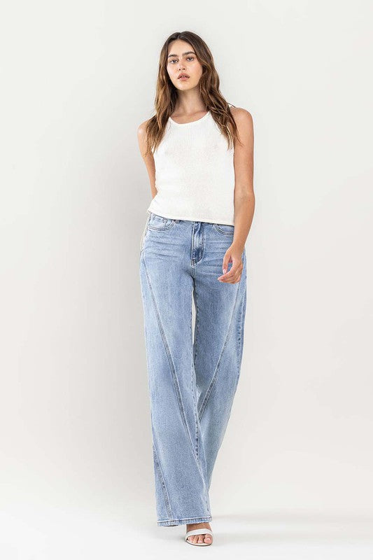 Ultra High Rise Wide Leg Jeans - Premium  from VERVET by Flying Monkey - Just $56.52! Shop now at Alexi and Gray