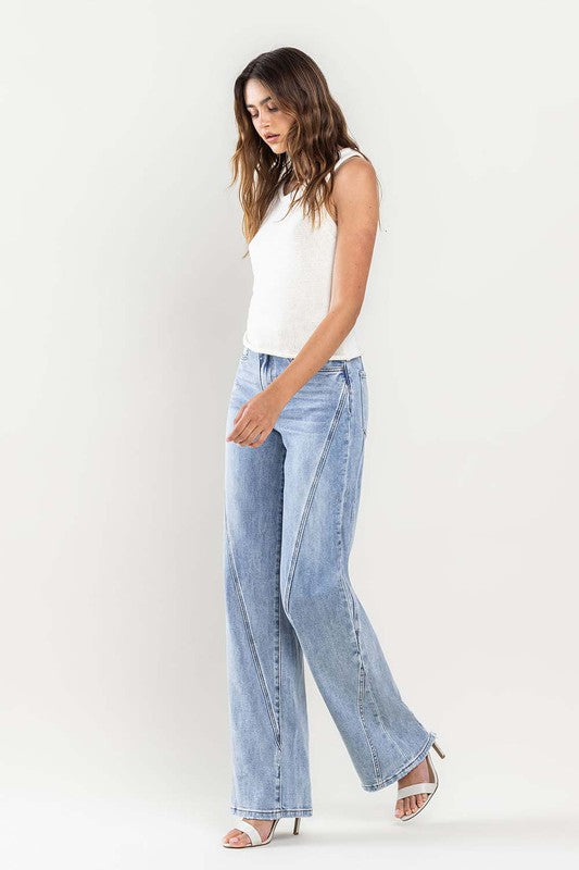 Ultra High Rise Wide Leg Jeans - Premium  from VERVET by Flying Monkey - Just $56.52! Shop now at Alexi and Gray
