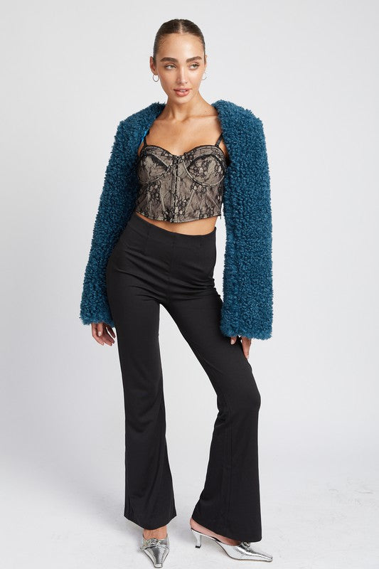 FAUX FUR BOLERO - Premium  from Emory Park - Just $81.90! Shop now at Alexi and Gray