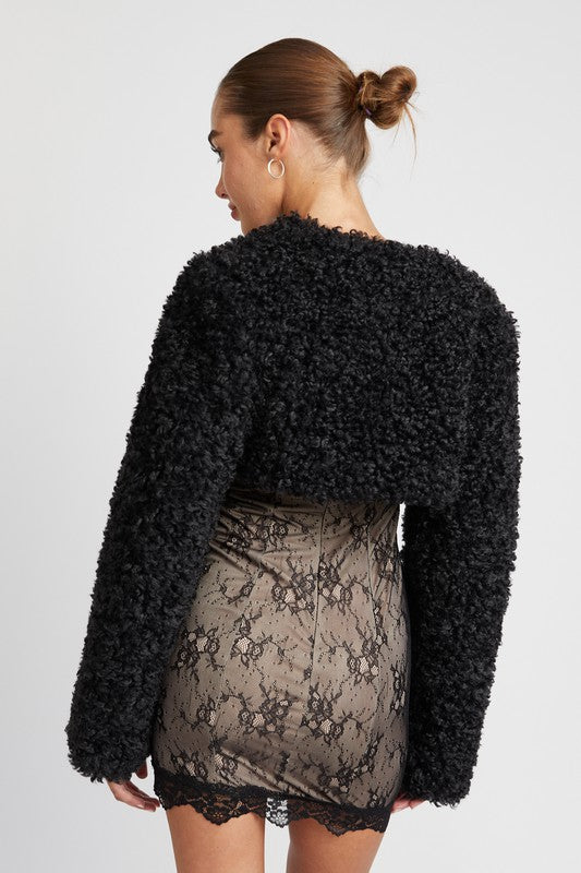 FAUX FUR BOLERO - Premium  from Emory Park - Just $81.90! Shop now at Alexi and Gray