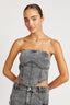 DENIM CORSET TUBE TOP - Premium  from Emory Park - Just $48.10! Shop now at Alexi and Gray