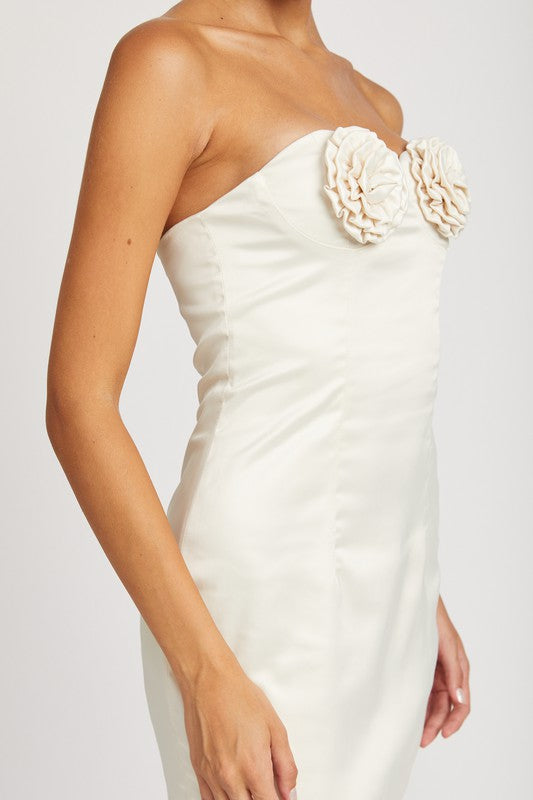 ROSETTE BUST MINI DRESS - Premium  from Emory Park - Just $57.20! Shop now at Alexi and Gray