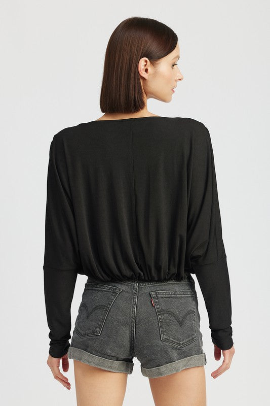 DOLMAN TWIST FRONT TOP - Premium  from Emory Park - Just $44.20! Shop now at Alexi and Gray