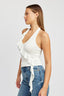 RUFFLED HALTER TOP - Premium  from Emory Park - Just $33.80! Shop now at Alexi and Gray