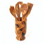 Olive Wood Kitchen Servers Set w/Holder -6 Pcs - Premium  from Choixe - Just $49.99! Shop now at Alexi and Gray