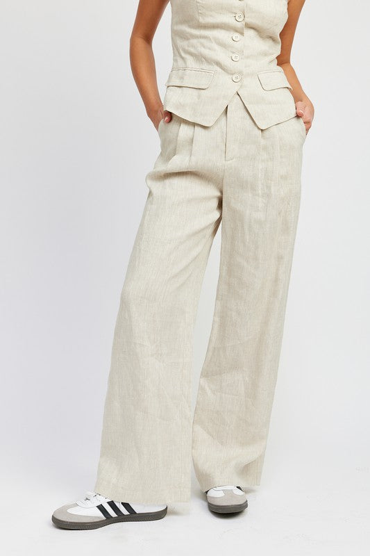 FULL LENGTH PLEATED PANTS - Premium  from Emory Park - Just $80.60! Shop now at Alexi and Gray