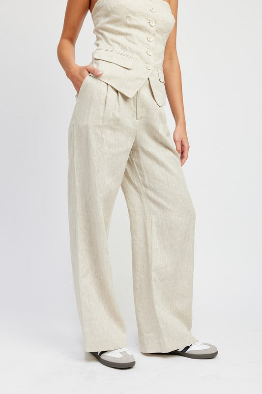 FULL LENGTH PLEATED PANTS - Premium  from Emory Park - Just $80.60! Shop now at Alexi and Gray