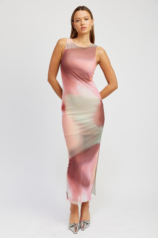 TIE DYE PRINT TANK MAXI DRESS - Premium  from Emory Park - Just $45.50! Shop now at Alexi and Gray