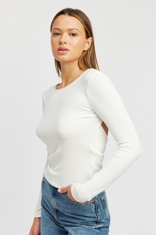 OPEN BACK TOP WITH TWIST DETAIL - Premium  from Emory Park - Just $36.40! Shop now at Alexi and Gray
