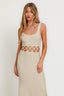 Square Neck Sleeveless Crochet Midi Dress - Premium  from LE LIS - Just $75.60! Shop now at Alexi and Gray