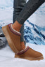 Chestnut Suede Contrast Plush Lined Snow Boots - Premium  from SHEWIN INC. - Just $42.08! Shop now at Alexi and Gray