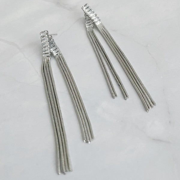 Chain Waterfall From Shine Earrings - Premium  from Ellison and Young - Just $24.70! Shop now at Alexi and Gray