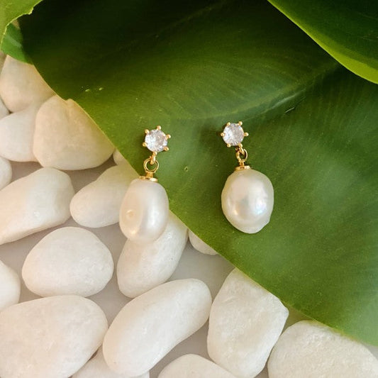 Classy Freshwater Pearl Dangle Earrings - Premium  from Ellison and Young - Just $22.10! Shop now at Alexi and Gray