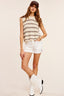 Chunky Stripe Sleeveless Sweater Top - Premium  from La Miel - Just $32.80! Shop now at Alexi and Gray