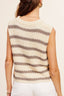 Chunky Stripe Sleeveless Sweater Top - Premium  from La Miel - Just $32.80! Shop now at Alexi and Gray