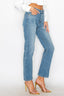 TUMMY CONTROL HIGH RISE STRAIGHT JEANS - Premium  from Artemis Vintage - Just $56.75! Shop now at Alexi and Gray