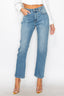 TUMMY CONTROL HIGH RISE STRAIGHT JEANS - Premium  from Artemis Vintage - Just $56.75! Shop now at Alexi and Gray