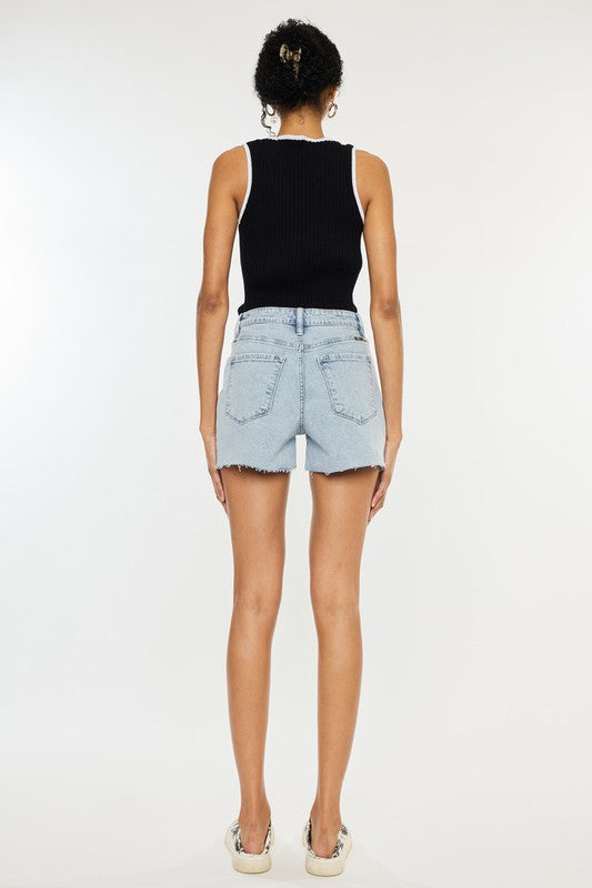 High Rise Crossover WB Shorts - Premium  from Kan Can USA - Just $52.92! Shop now at Alexi and Gray