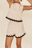 Scalloped Trim Shorts Set - Premium  from Miss Sparkling - Just $56.94! Shop now at Alexi and Gray