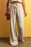 Beige Viscose Linen floor length wide leg pants - Premium  from EG fashion - Just $53.94! Shop now at Alexi and Gray