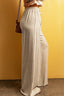 Beige Viscose Linen floor length wide leg pants - Premium  from EG fashion - Just $53.94! Shop now at Alexi and Gray