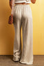 Beige Viscose Linen floor length wide leg pants - Premium  from EG fashion - Just $53.94! Shop now at Alexi and Gray