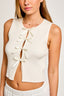 Satin Bow Detail Sleeveless Sweater Top - Premium  from LE LIS - Just $41.58! Shop now at Alexi and Gray