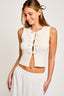 Satin Bow Detail Sleeveless Sweater Top - Premium  from LE LIS - Just $41.58! Shop now at Alexi and Gray