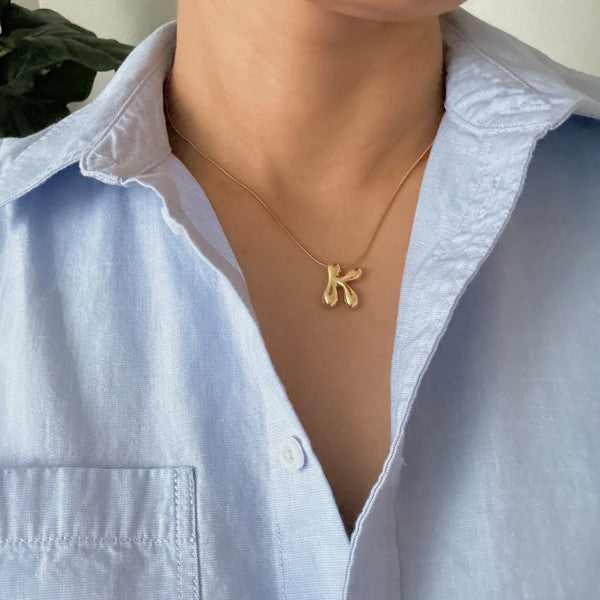 Balloon Letter Initial Necklace - Premium  from Ellison and Young - Just $19.50! Shop now at Alexi and Gray