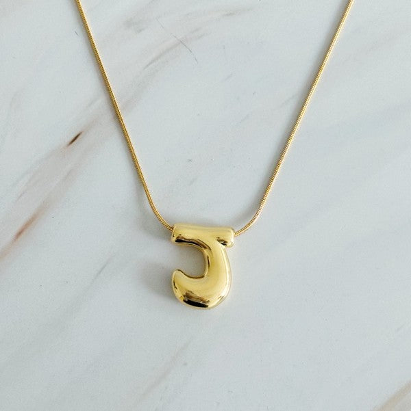 Balloon Letter Initial Necklace - Premium  from Ellison and Young - Just $19.50! Shop now at Alexi and Gray