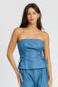 TUBE TOP WITH SIDE LACE UP DETAIL - Premium  from Emory Park - Just $46.80! Shop now at Alexi and Gray