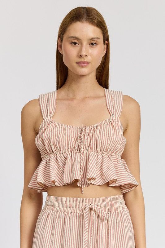 BABYDOLL CROPPED TOP - Premium  from Emory Park - Just $44.20! Shop now at Alexi and Gray
