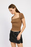 SQUARE NECKLINE TOP - Premium  from Emory Park - Just $48.10! Shop now at Alexi and Gray