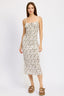 PRINTED SPAGHETTI STRAP MIDI DRESS - Premium  from Emory Park - Just $43.40! Shop now at Alexi and Gray