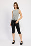 SLEEVELESS TOP WITH FRONT CUTOUT - Premium  from Emory Park - Just $41.60! Shop now at Alexi and Gray