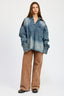 OVERSIZED DENIM JACKET WITH BUTTONS - Premium  from Emory Park - Just $68.10! Shop now at Alexi and Gray