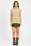 SPLIT BACK TURTLE NECK SWEATER TOP