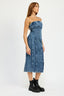 TUBE FRAYED SEAM MIDI DRESS - Premium  from Emory Park - Just $59! Shop now at Alexi and Gray