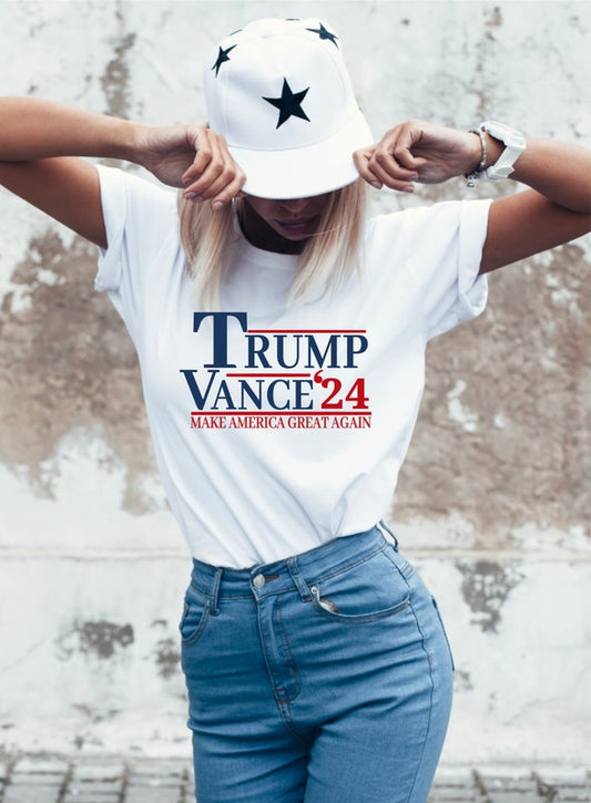 Trump Vance 2024 Softstyle Graphic - Premium  from Ocean and 7th - Just $28.60! Shop now at Alexi and Gray