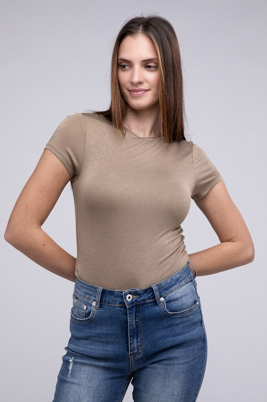 Double Layered Cap Sleeve Bodysuit - Premium  from HYFVE - Just $23.80! Shop now at Alexi and Gray