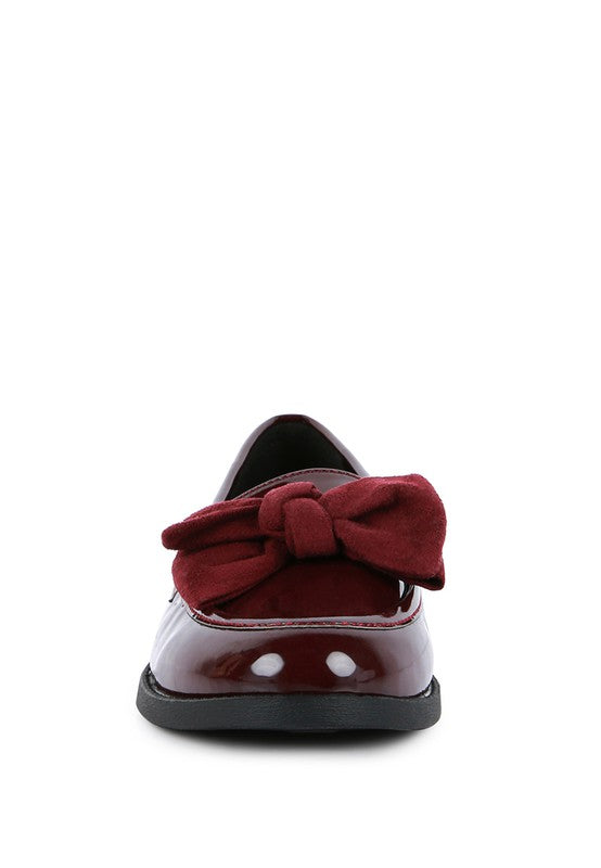 BOWBERRY BOW-TIE PATENT LOAFERS - Premium  from Rag Company - Just $44.72! Shop now at Alexi and Gray