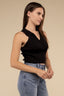 Sleeveless Collared Crop Knit Top - Premium  from HYFVE - Just $25.80! Shop now at Alexi and Gray