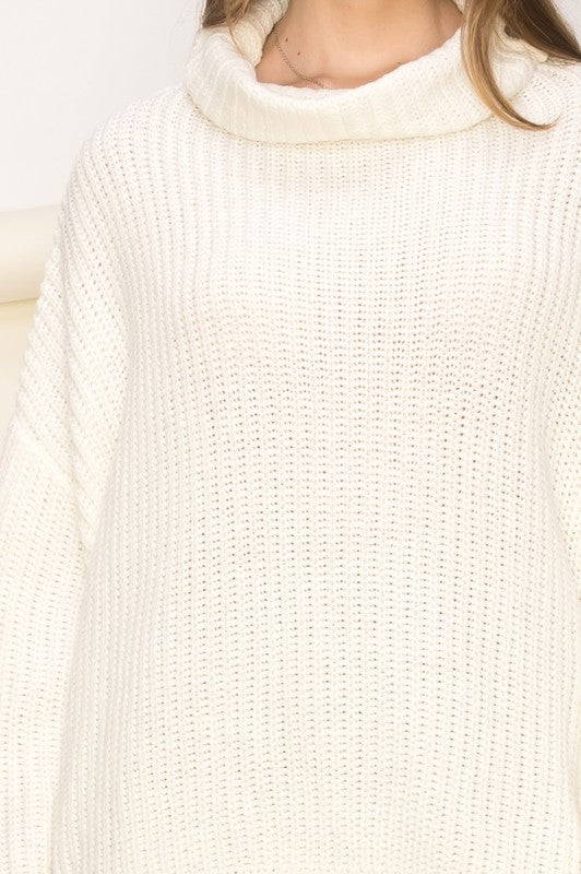 CUDDLY CUTE TURTLENECK OVERSIZED SWEATER - Premium  from HYFVE - Just $31.48! Shop now at Alexi and Gray
