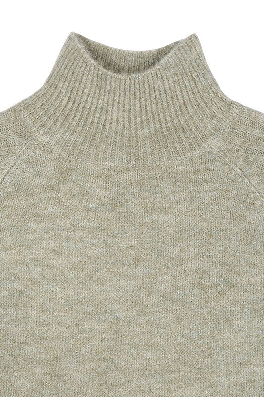 Crop mock neck sweater - Premium  from Lilou - Just $39.80! Shop now at Alexi and Gray