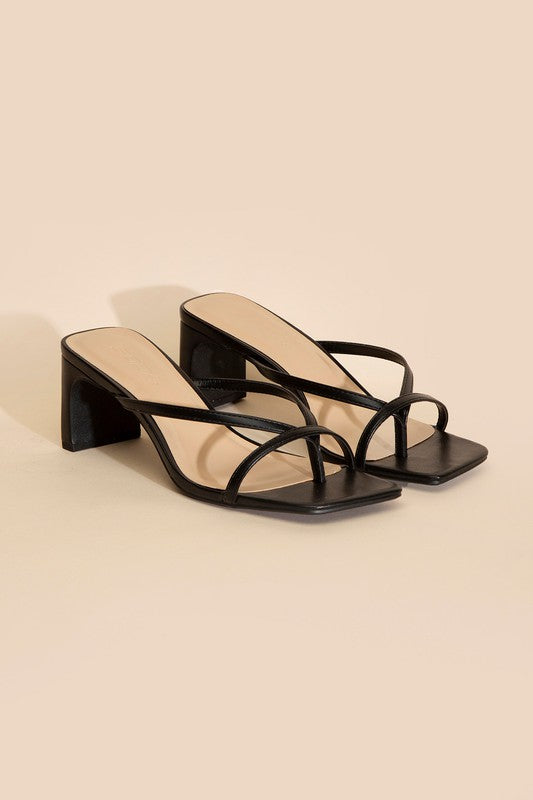 GADGET-S THONG MULE HEELS - Premium  from Fortune Dynamic - Just $30.52! Shop now at Alexi and Gray