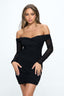 Off Shoulder Bodycon Mini Dress - Premium  from One and Only Collective Inc - Just $39.60! Shop now at Alexi and Gray