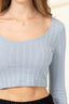 SCOOP NECK LONG SLEEVE CROP TOP - Premium  from HYFVE - Just $17.60! Shop now at Alexi and Gray