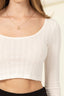 SCOOP NECK LONG SLEEVE CROP TOP - Premium  from HYFVE - Just $17.60! Shop now at Alexi and Gray