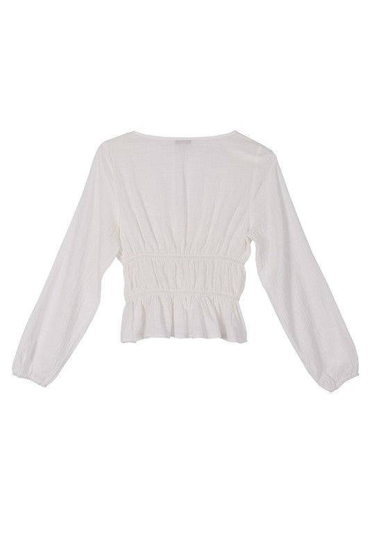 LS sheer lace top - Premium  from Lilou - Just $23.30! Shop now at Alexi and Gray