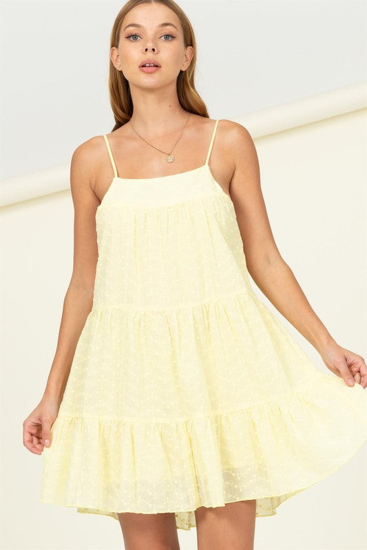 Eyelet Tiered Cami Dress - Premium  from HYFVE - Just $35.14! Shop now at Alexi and Gray